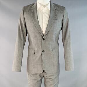 AMI by ALEXANDRE MATTIUSSI Size 38 Grey Wool Notch Lapel Suit